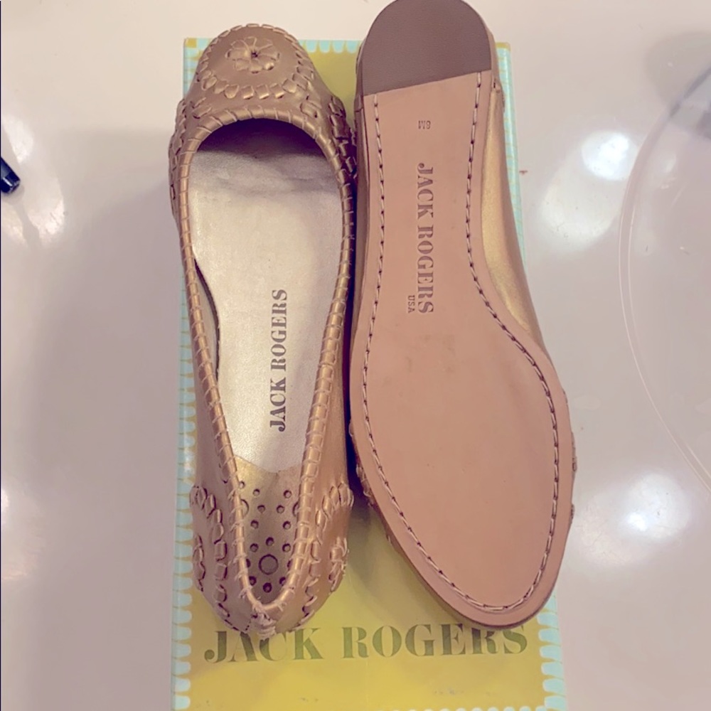 Jack Rogers Slim Flat Gold